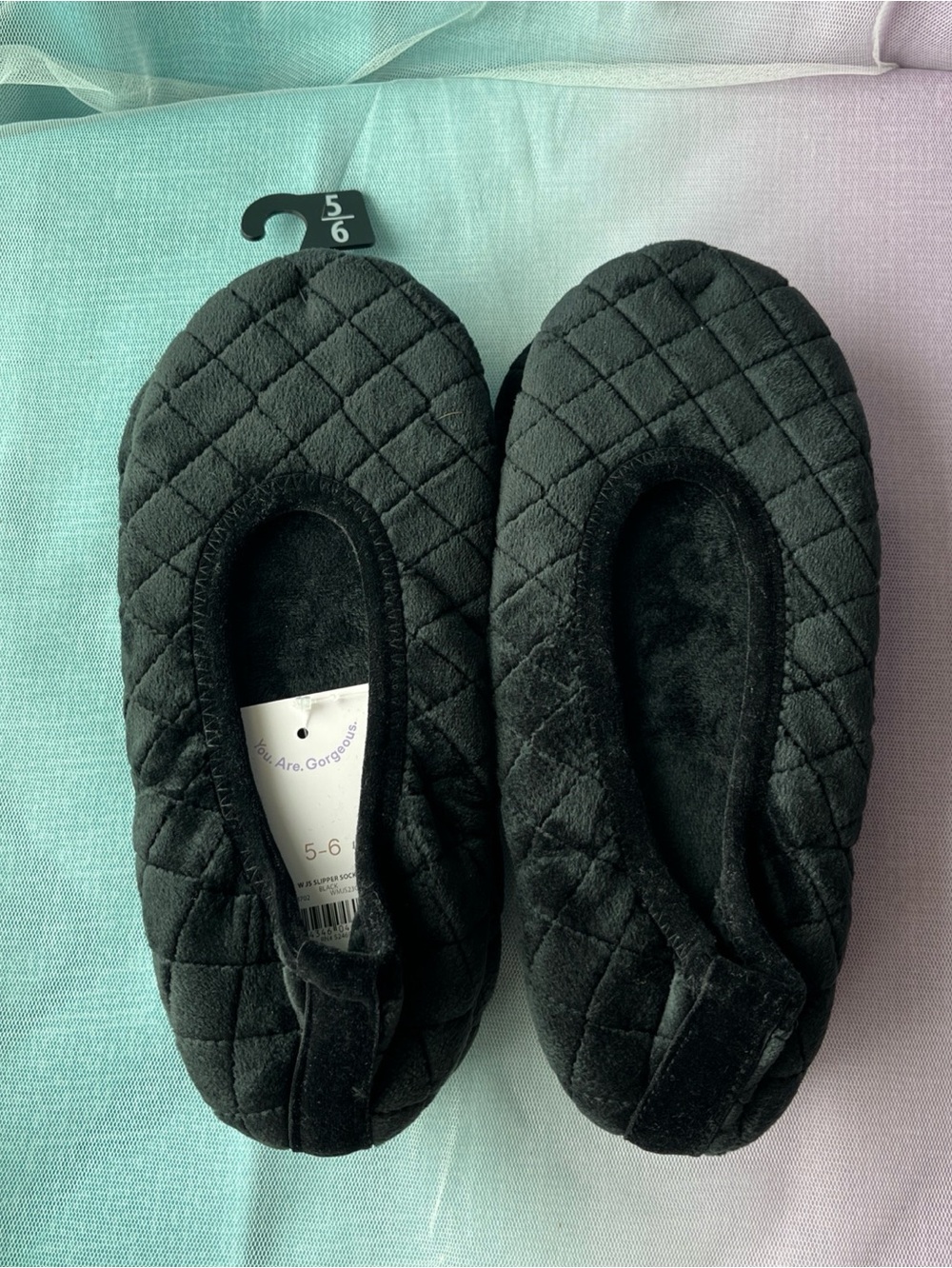 JOYSPUN Non-Slip Waffle Knit Slipper Socks Color Black Size
- Size 5/6
